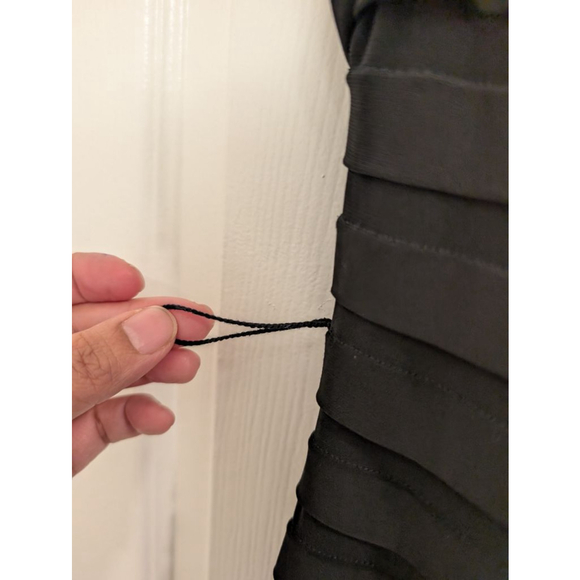 Women's Adrianna Papell Black Tiered Sheath Dress Size 8 work wear attire preppy - Picture 4 of 10